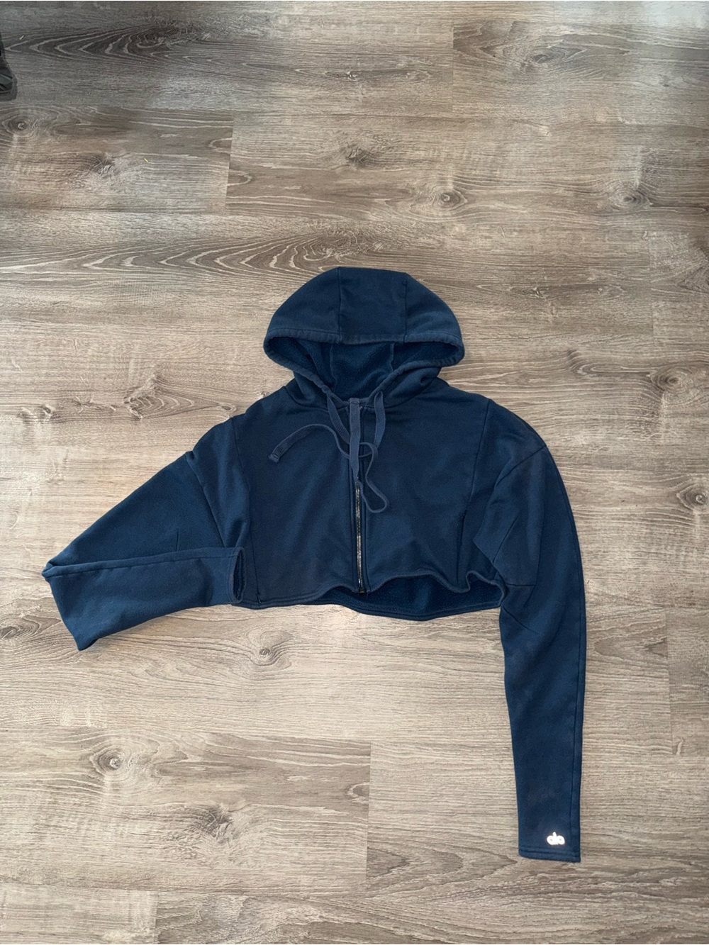 Cropped alo Hooded Zip-Up Sweatshirt